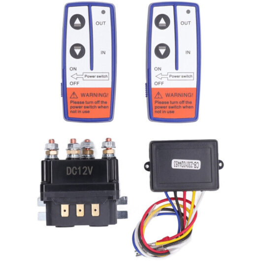 12V 250A Winch Relay Kit with Remote Control Relay Contactor Switch for Industrial Vehicle