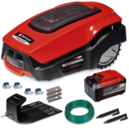 Robot Lawn Mower 18V Kit freelexo 1200 lcd Power X-Change + 5Ah Battery - Einhell